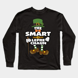 The Smart Leprechaun St Patrick's Day Celebration Matching Outfits Group Attire Long Sleeve T-Shirt